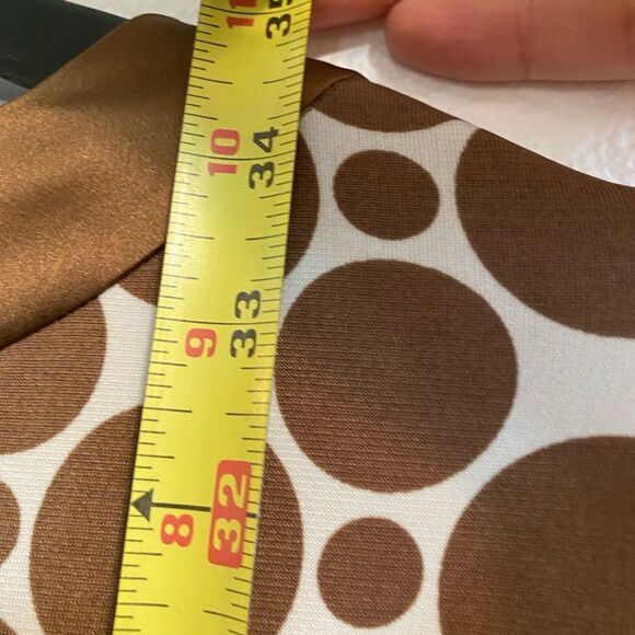INC International Concepts Brown and White Circle Dress Size M - Picture 10 of 11